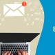 Blucactus-laptop con un correo en bandeja de entrada