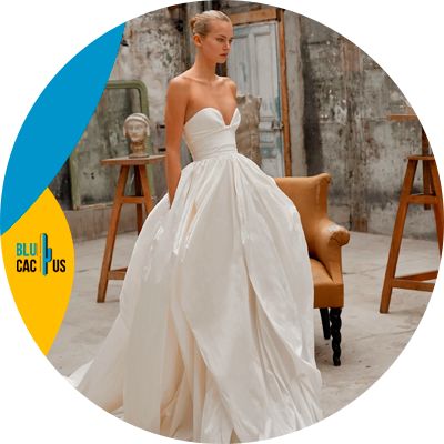Blucactus-Modelo de vestido de novia