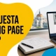 Laptop con diseño de landing page y bocetos de planificación para explicar cuánto cuesta una landing page en México con BluCactus Mexico.